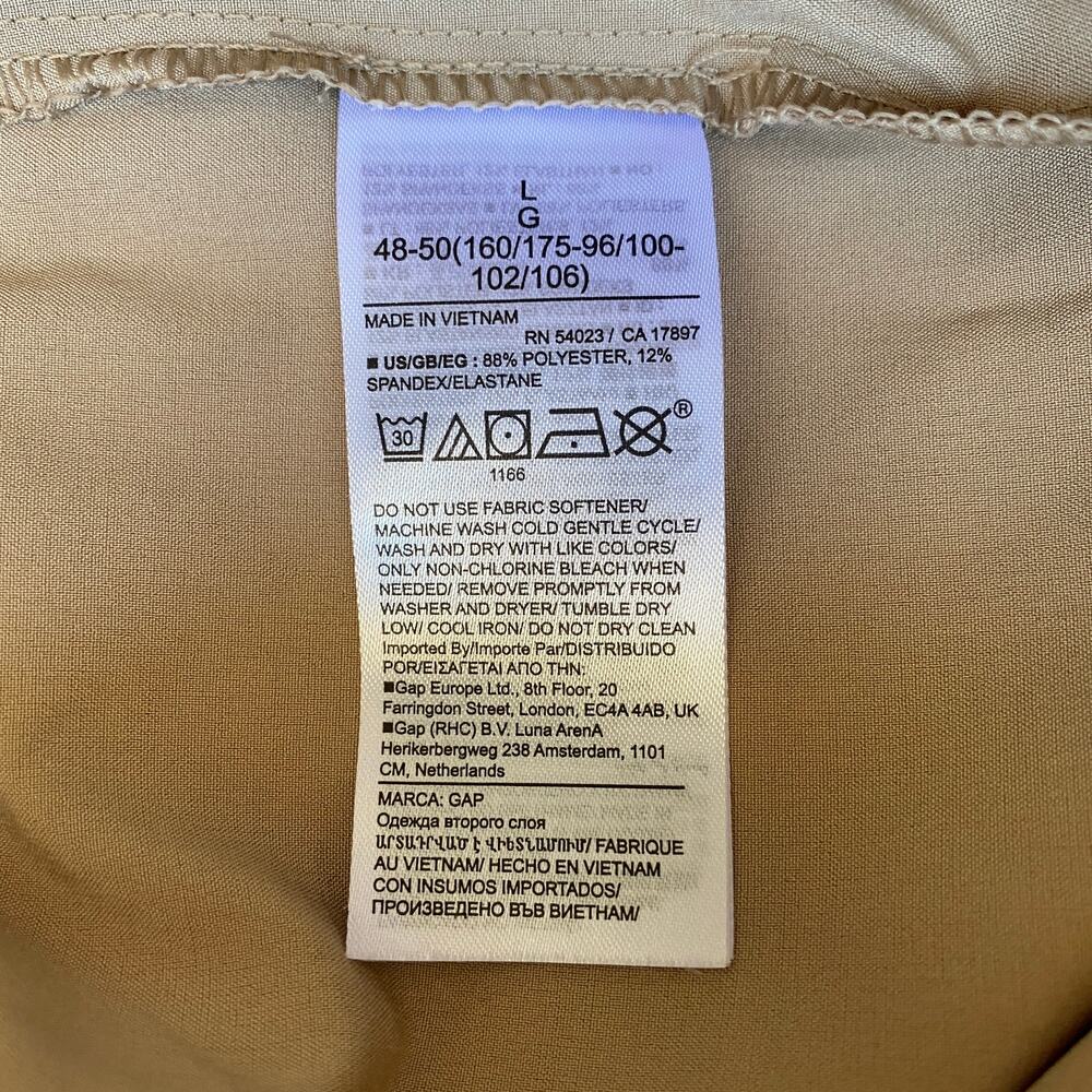 GapFit Runaround Pants Pecan Tan Relaxed Wide Leg Pull-On Split Ankle Womens Lrg - Picture 9 of 10